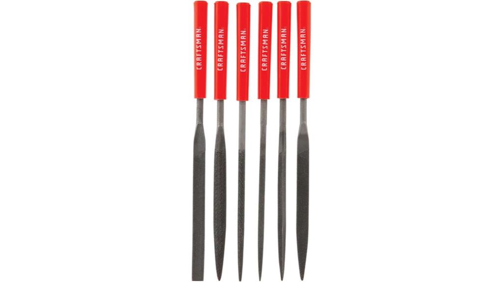 six piece needle file set