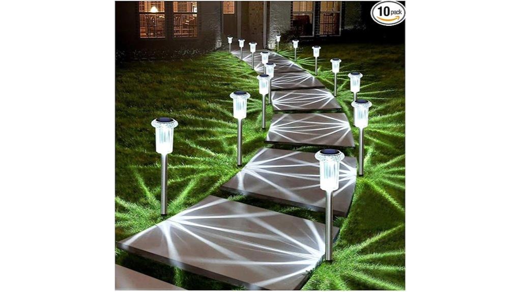 solar pathway lights 10 pack