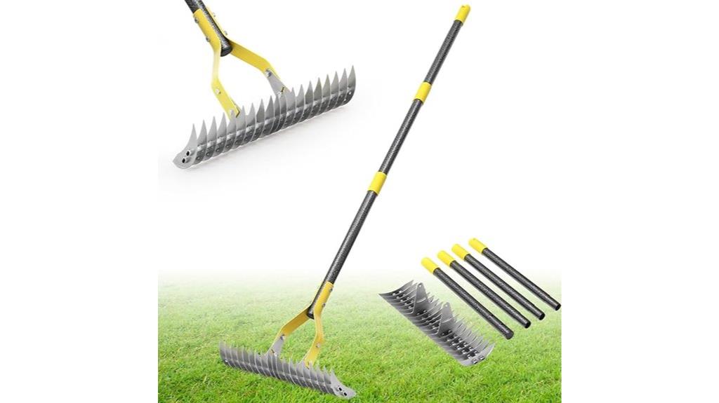 stainless steel thatch rake