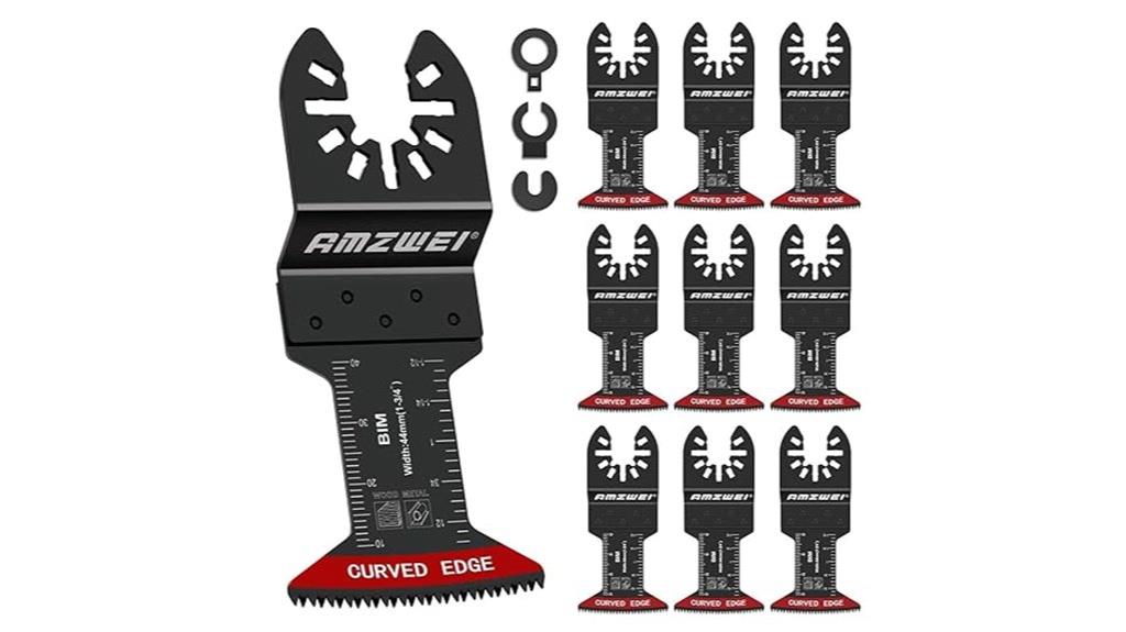ten piece oscillating blades