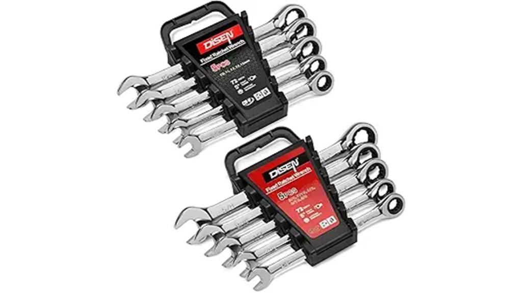 ten piece ratcheting wrench set