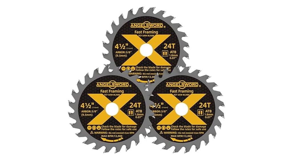 three 4 5 inch blades