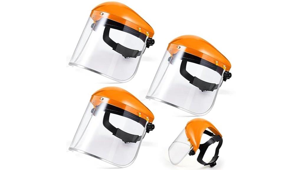 three face shields pack