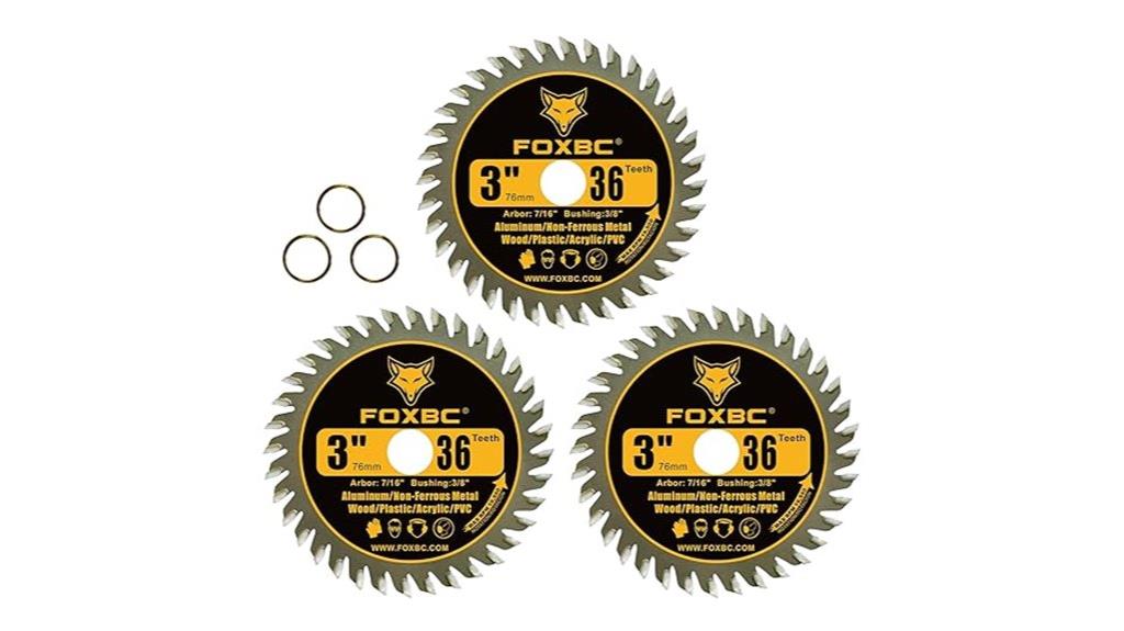 three pack carbide saw blades