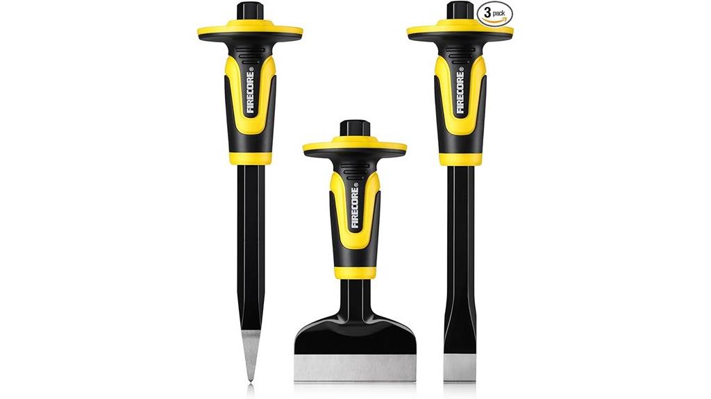 three piece masonry chisel set