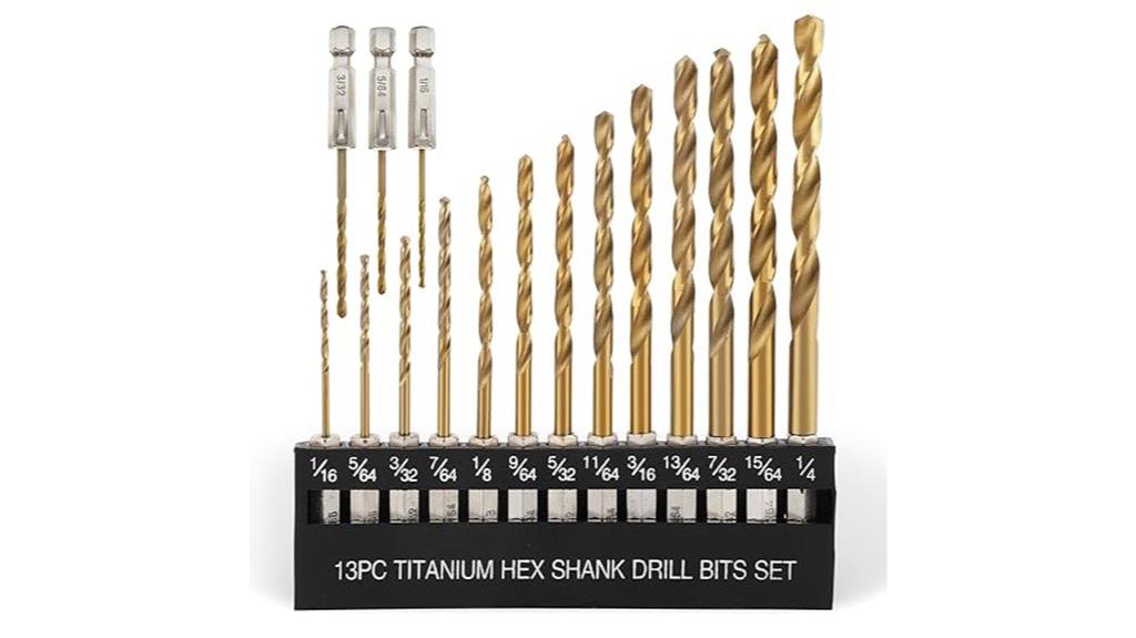 titanium 16 piece drill set