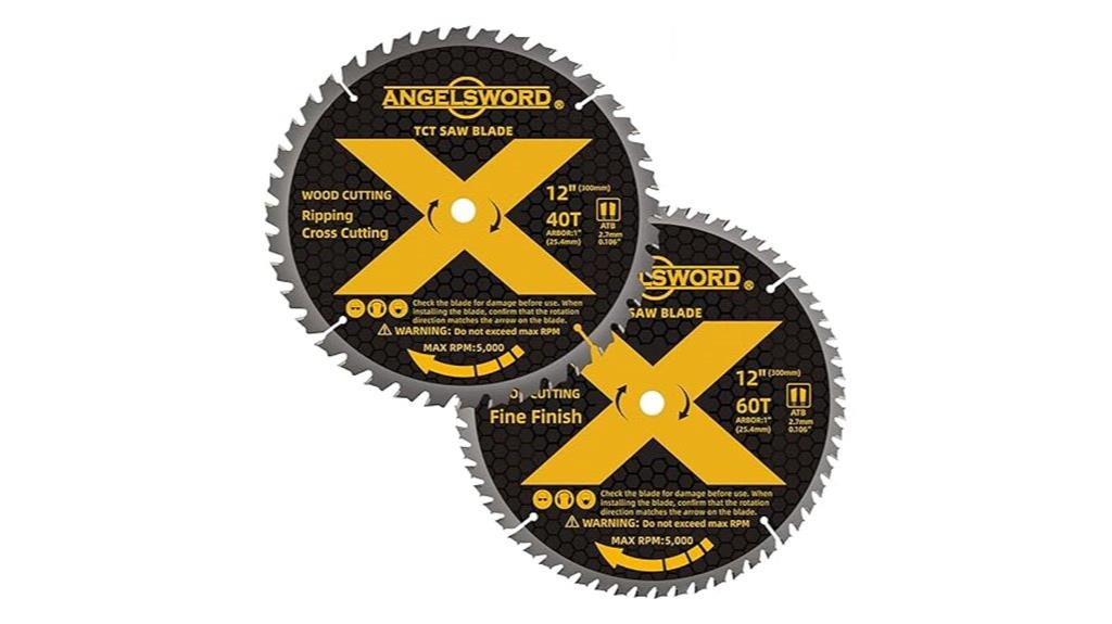 two 12 inch blades
