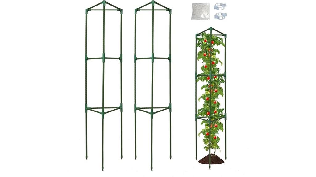two 50 inch tomato cages