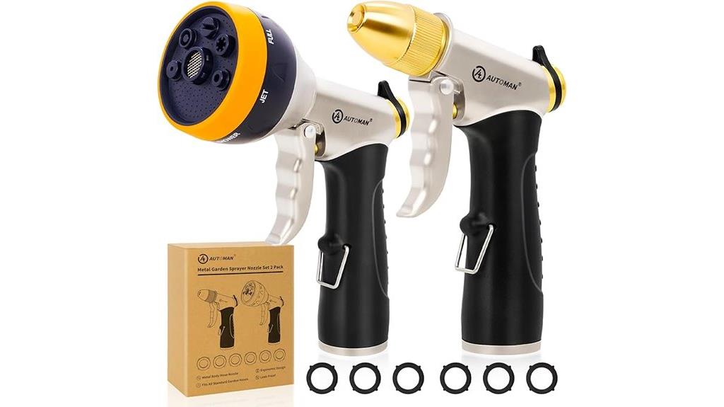 two pack garden hose nozzles