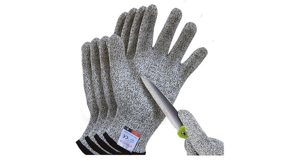 two pairs of cut resistant gloves