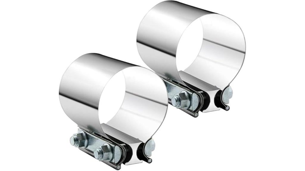 two piece exhaust clamp set