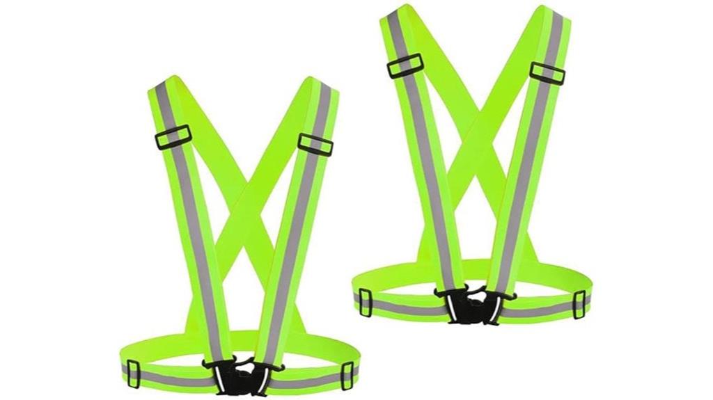 two reflective running vests