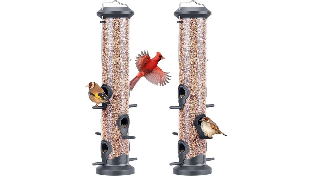 two tube bird feeders