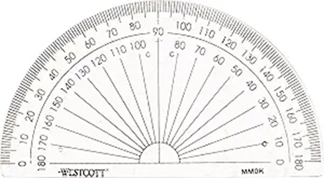 westcott clear protractor