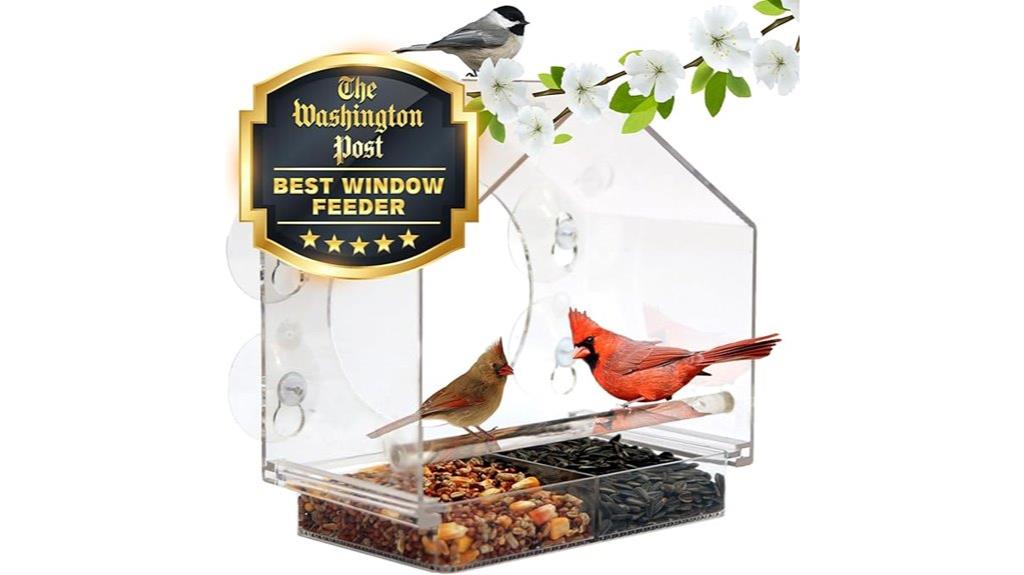 window mounted bird feeder
