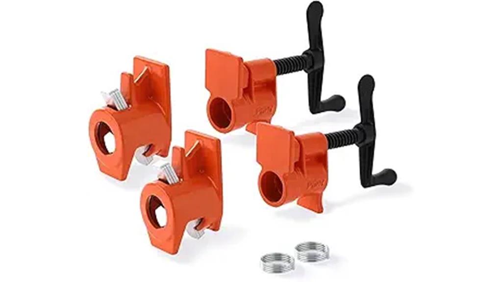 wood pipe clamp fixture