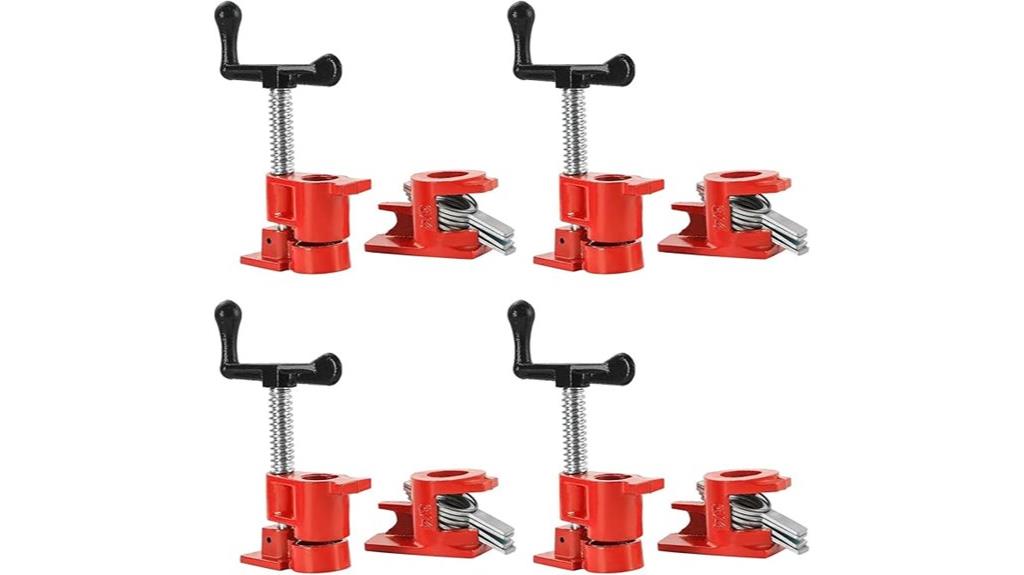 wood pipe clamp fixture