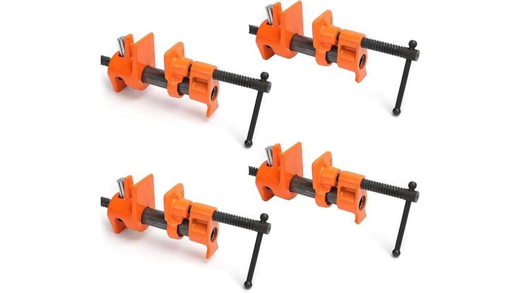 wood pipe clamp set
