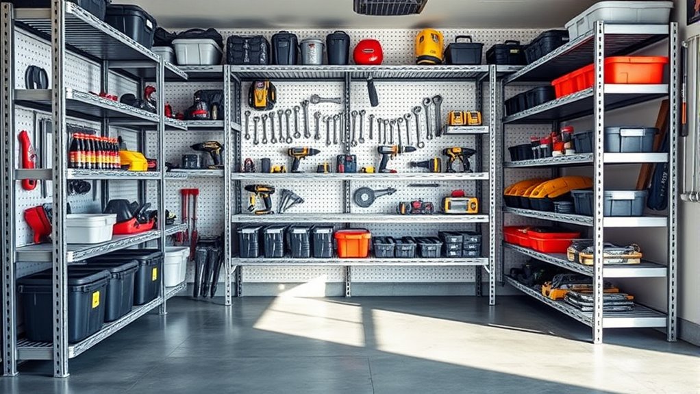 adjustable wall mounted tool racks