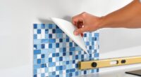 applying peel and stick backsplash