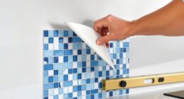 applying peel and stick backsplash