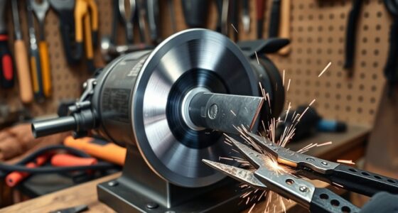 bench grinder sharpening setup