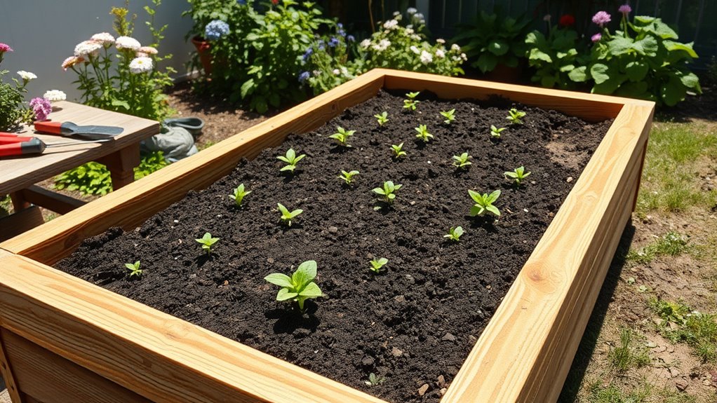constructing elevated vegetable garden