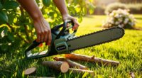 cordless chainsaw yard work