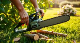 cordless chainsaw yard work