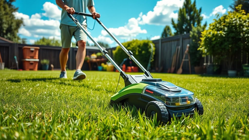 cordless mower safety features