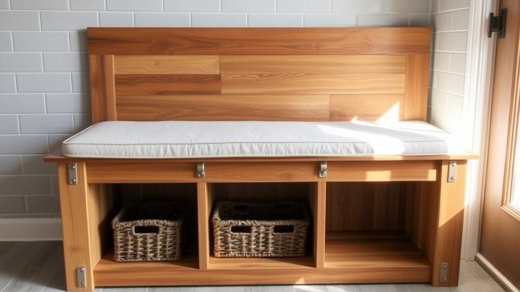 custom mudroom storage bench