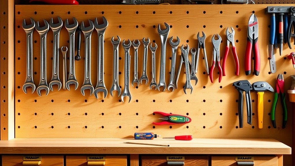 organized hand tools storage