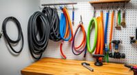 organizing workshop cords and hoses