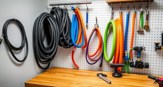 organizing workshop cords and hoses