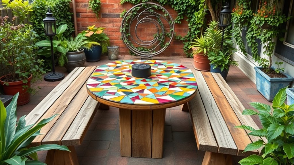 reclaimed materials outdoor design