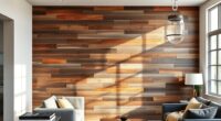 reclaimed wood accent wall