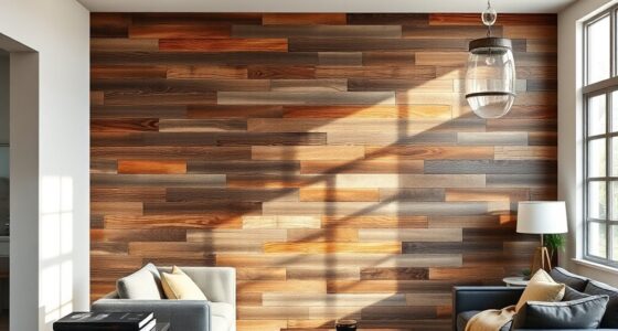 reclaimed wood accent wall