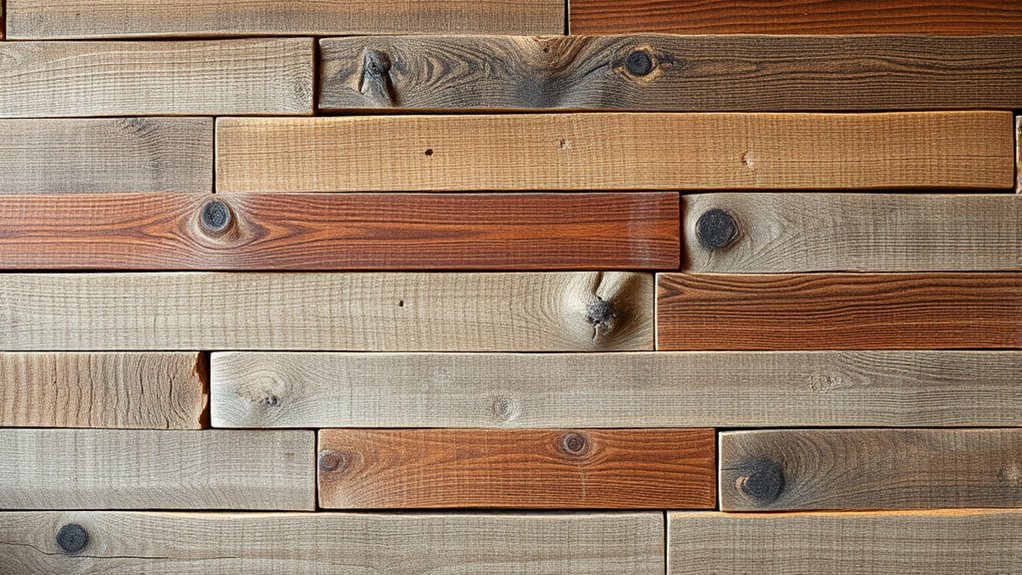 reclaimed wood accent wall