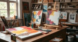 set up painting station