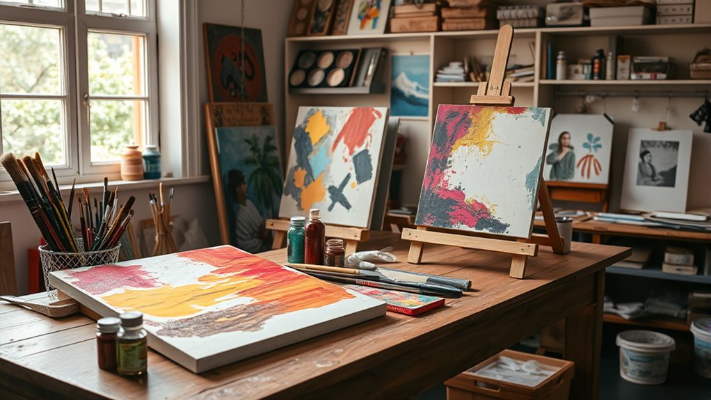 set up painting station