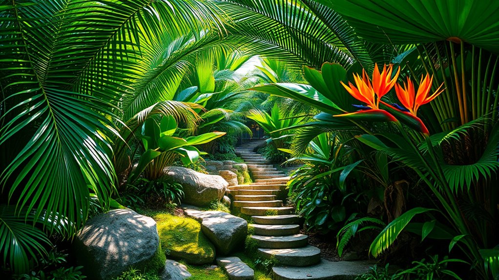 tropical foliage garden design