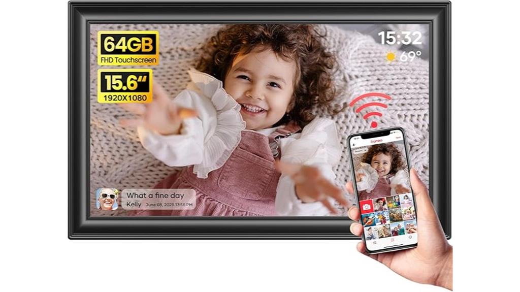 15 6 inch wifi touch frame