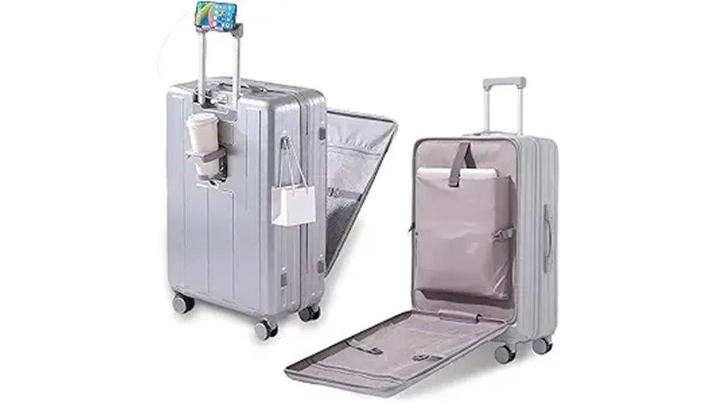 20 inch spinner luggage with usb