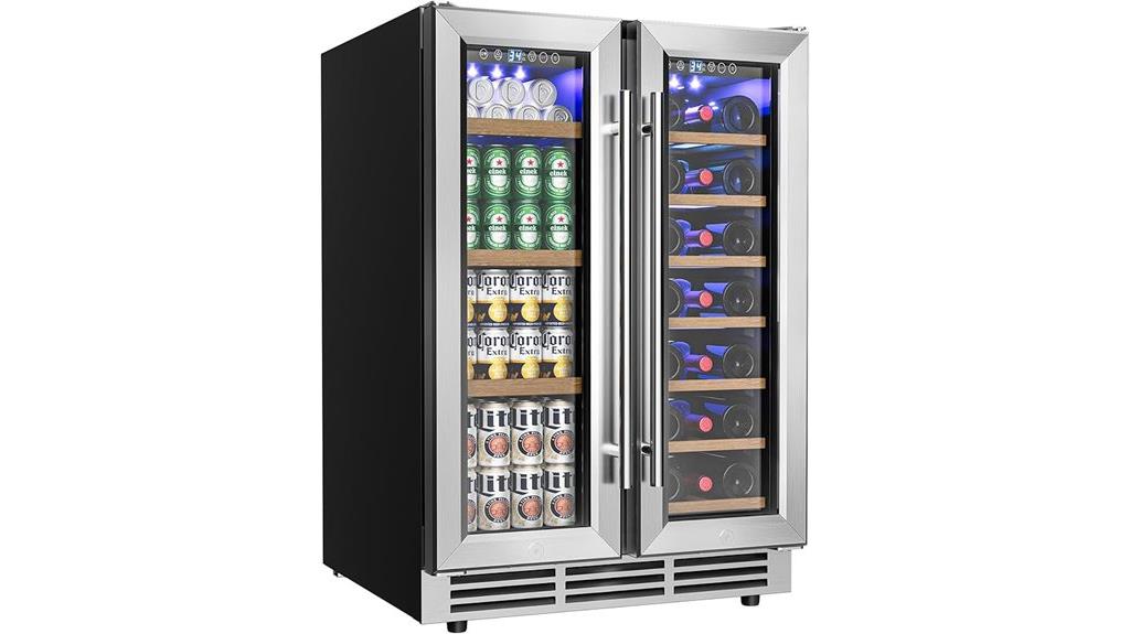 24 inch dual zone wine cooler