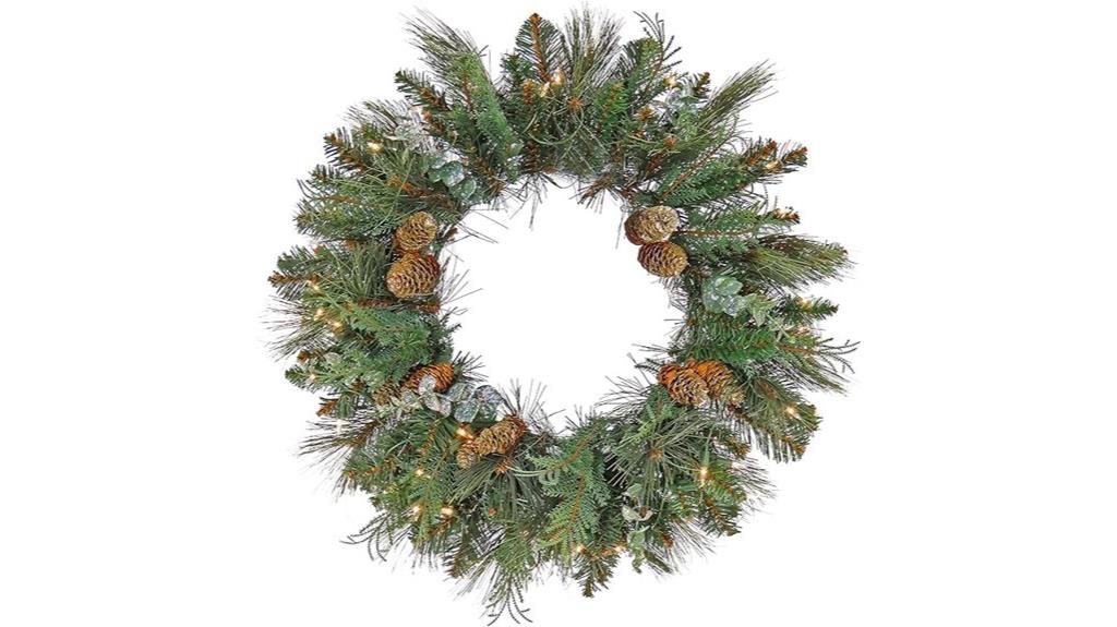 24 inch pre lit wreath
