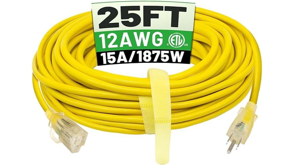 25 foot outdoor extension cord