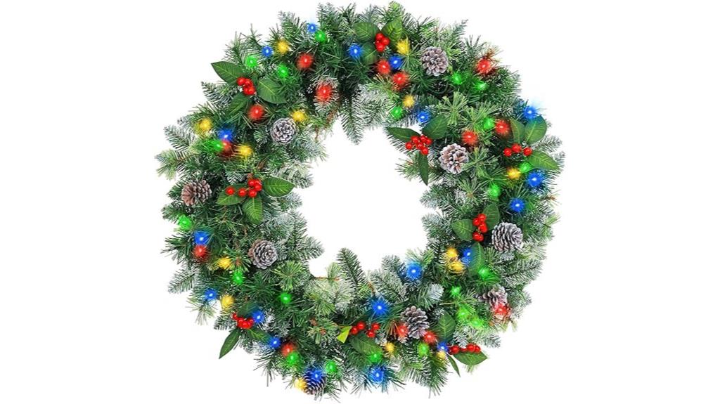 30 inch prelit holiday wreath