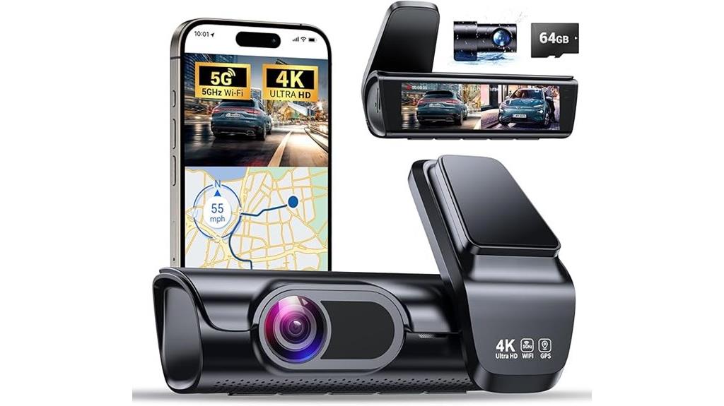 4k gps wifi dash cam