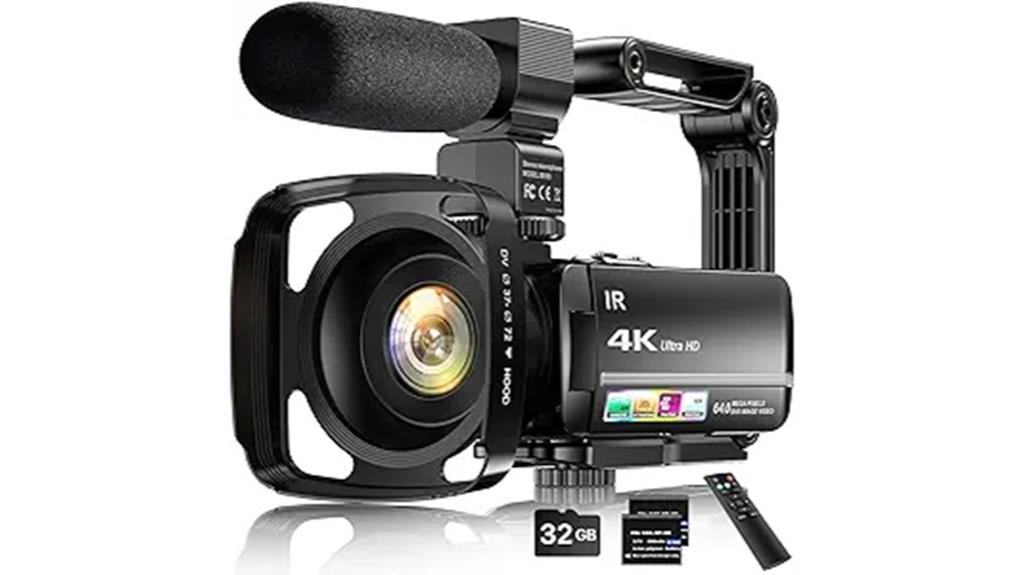 4k video camcorder with 64mp