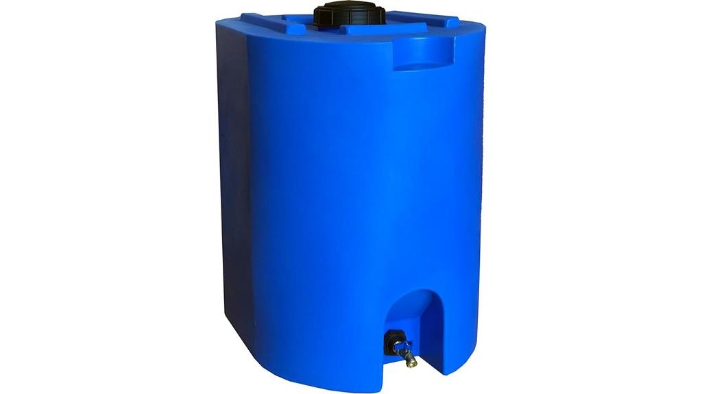 55 gallon blue stackable water tank